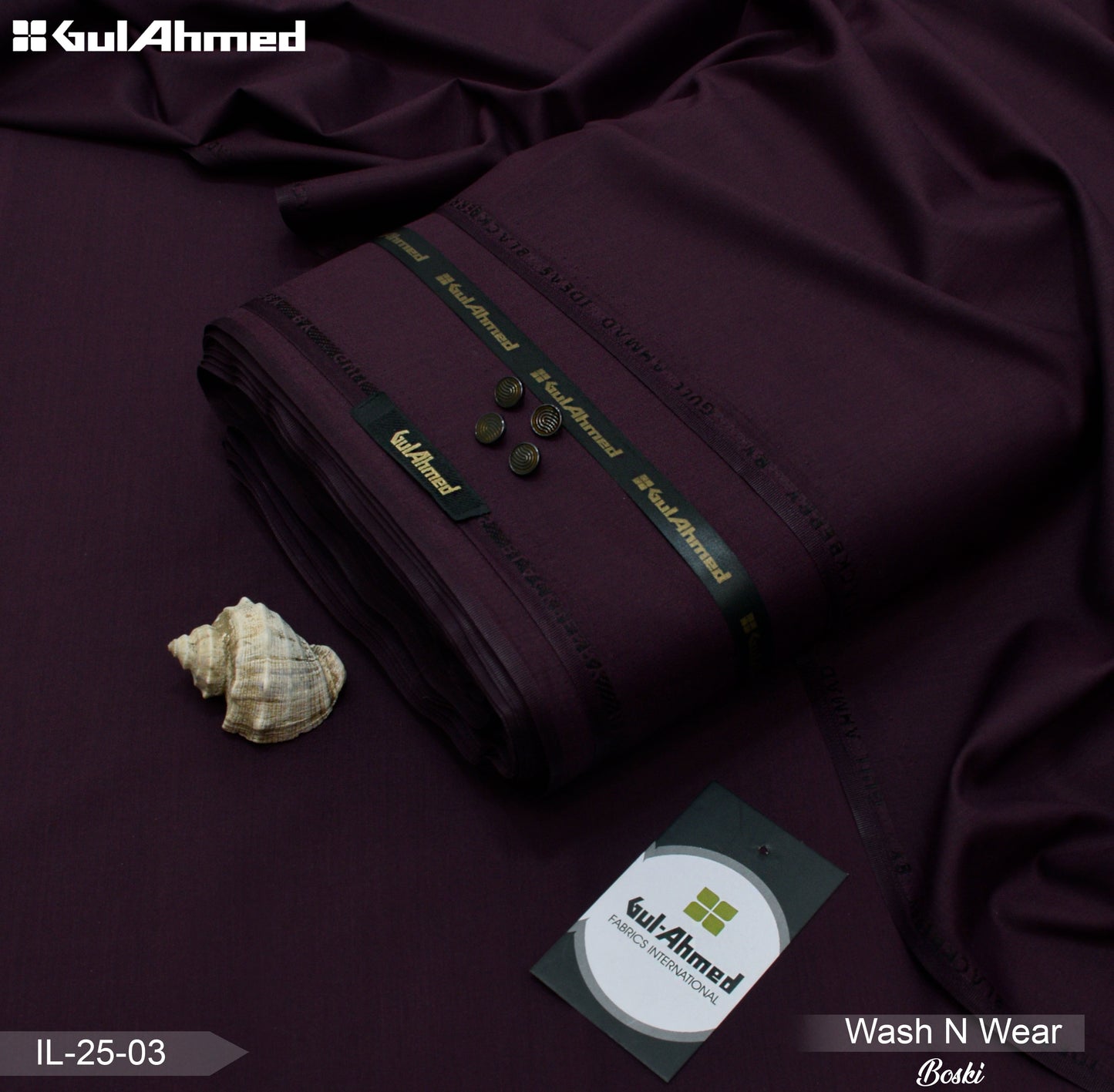 Gul Ahmed Wash n Wear - Wine - IC-03