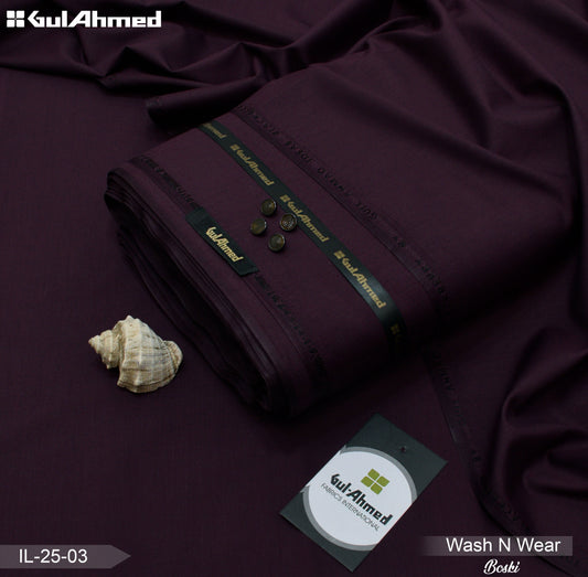 Gul Ahmed Wash n Wear - Wine - IC-03