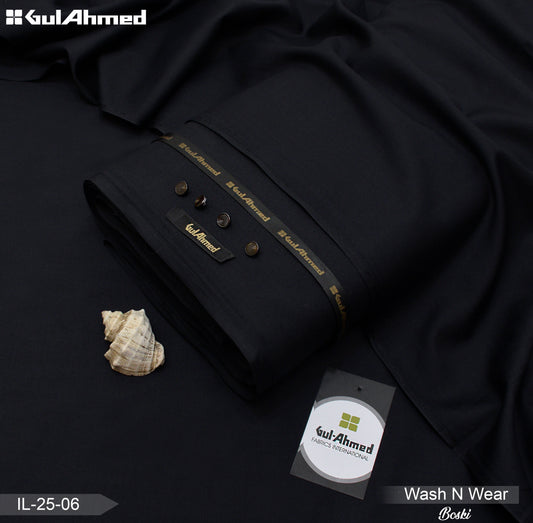 Gul Ahmed Wash n Wear - Jet Black IC-06