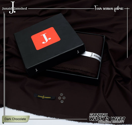 Junaid Jamshed Premium Wash n Wear - Dark Chocolate