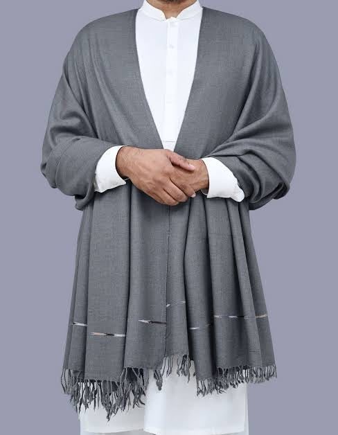 J. Wool Shawl - Grey