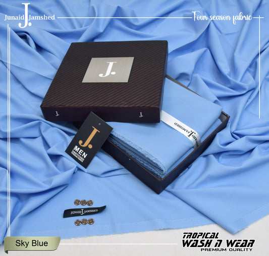 Junaid Jamshed Premium Wash n Wear - Sky Blue
