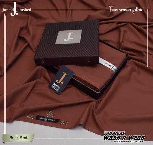 Junaid Jamshed Premium Wash n Wear - Brick Red